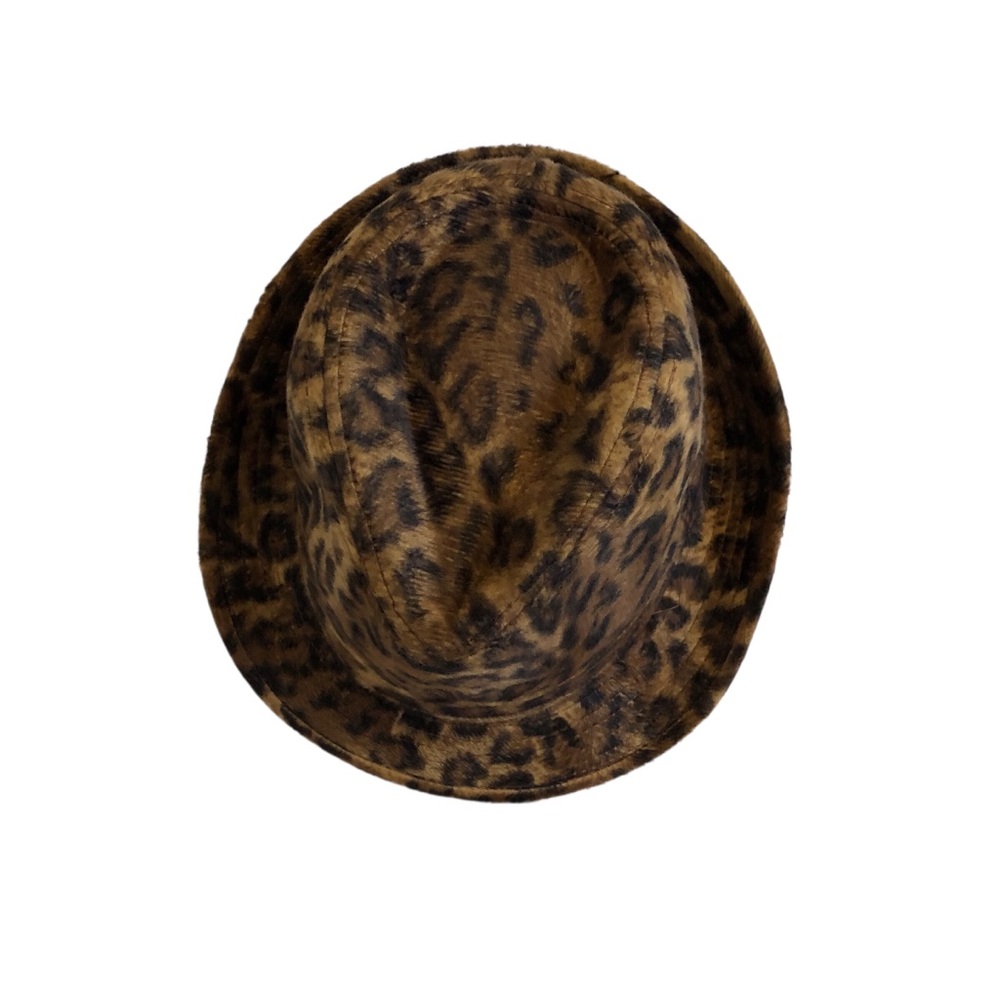 Leopard Print Fedora Hat - Picture 4 of 6